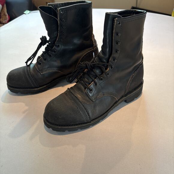 Vintage Red Wing 4420 PT91 Steel Toe Logger Boots Made in USA 8.5 D Black main image 13